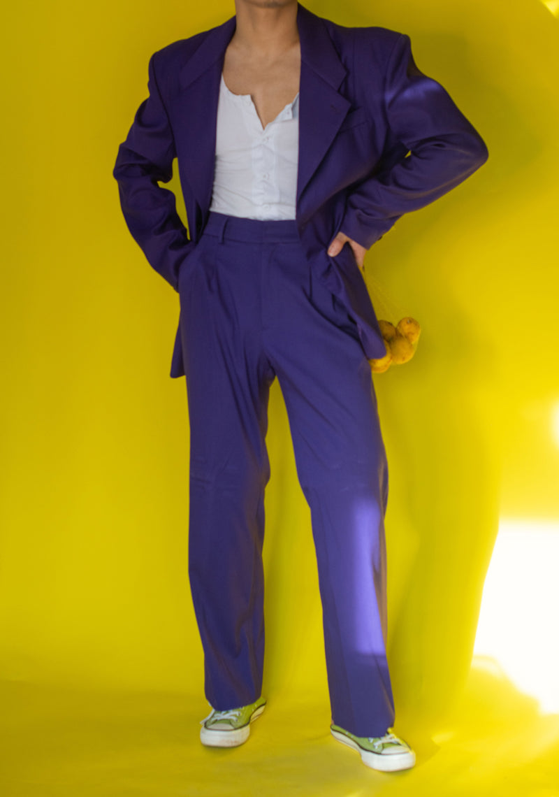 Purple/Lavender oversized suit set / blazer with shoulder pad