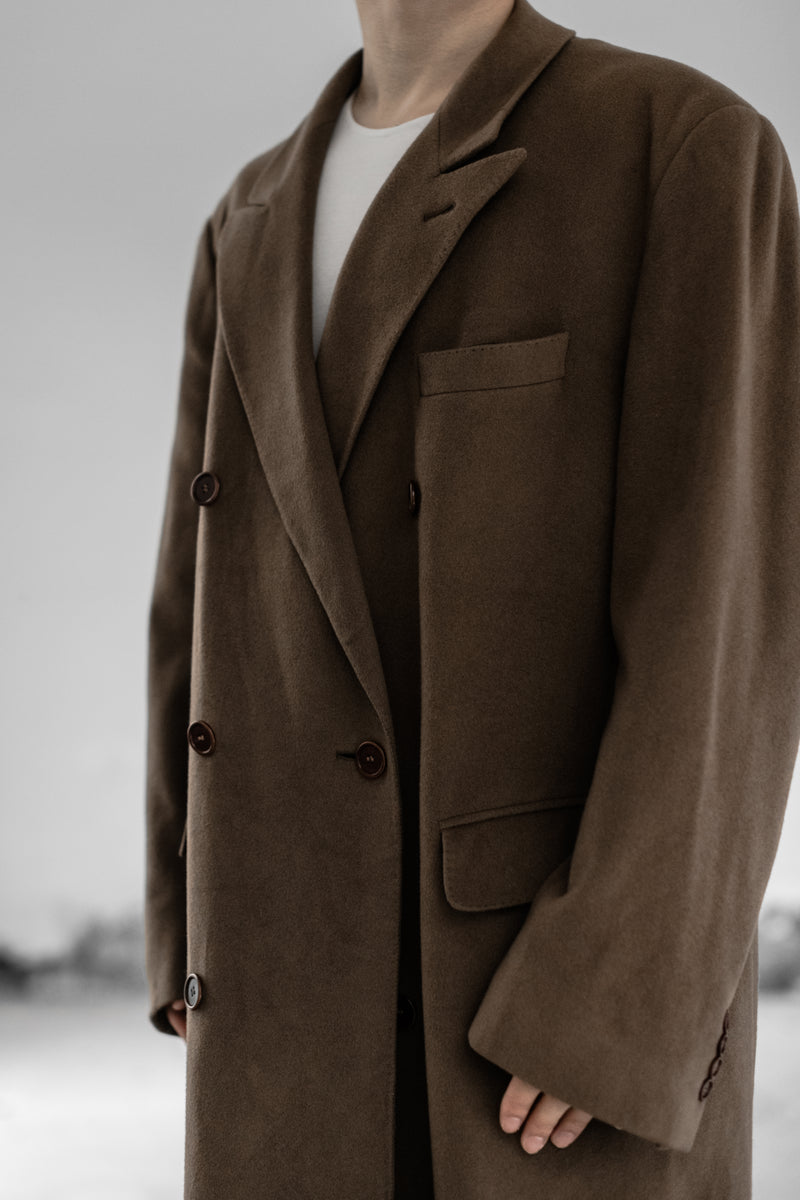 Drametically Long Cashmere Coat - Vintage
