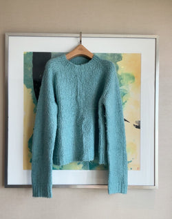 oversized lake blue knit